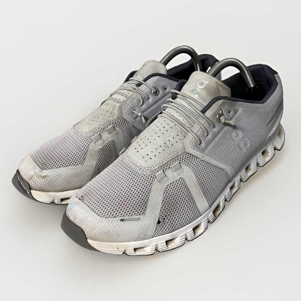 On Cloud 5 Glacier White Mens Size 9 Running Shoes Sneakers Grey 59.98909